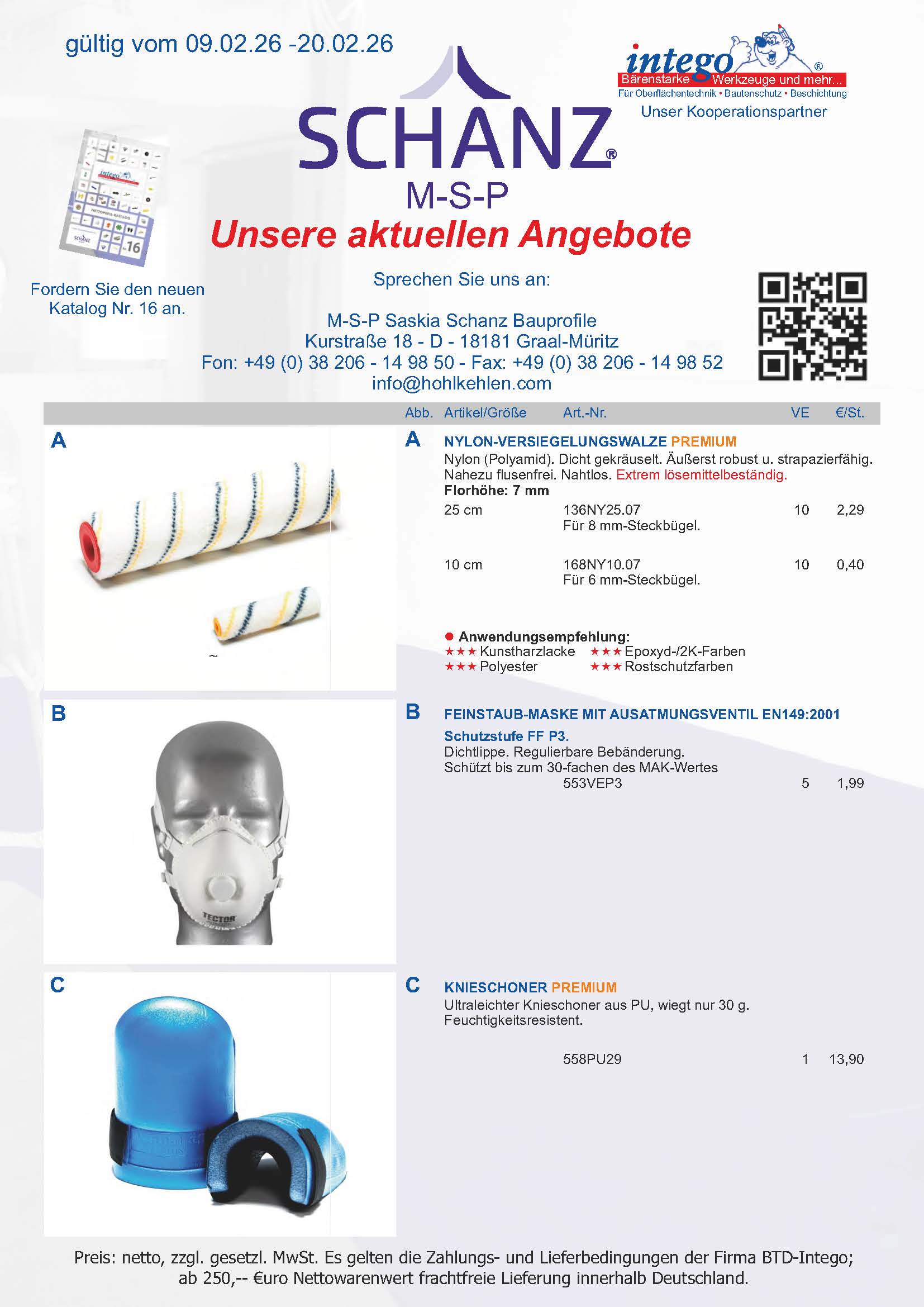 MSP Saskia Schanz Bauprofile, Lietz, Korte, Iris Reimann, LMS, Bema, MSP Schanz, Multitool, Intego, Vexcolt, Gummischieber, Nivilli, Bodenbeschichtung, Ernst Schanz, Rolf Menges, Bauchem, Silikal, Bema, Sika, Sto